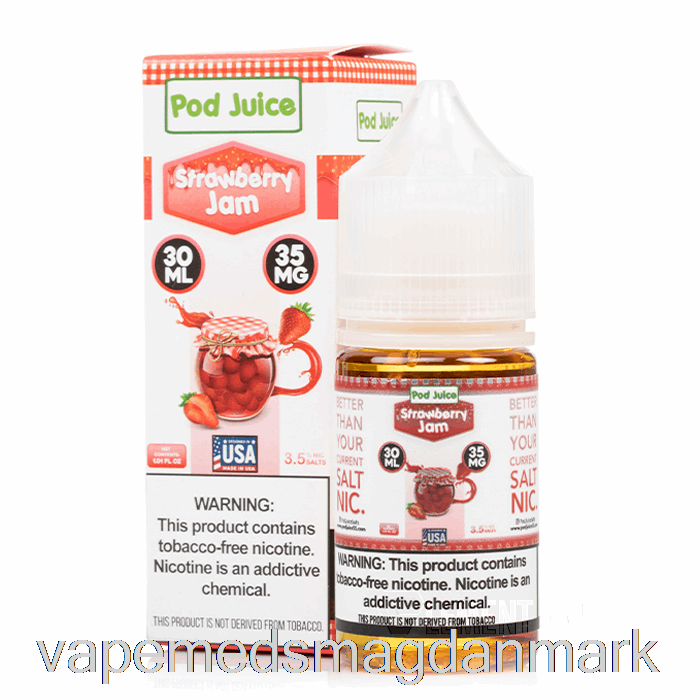 Vape Juice Jordbærsyltetøj - Bælgjuice - 30ml 55mg